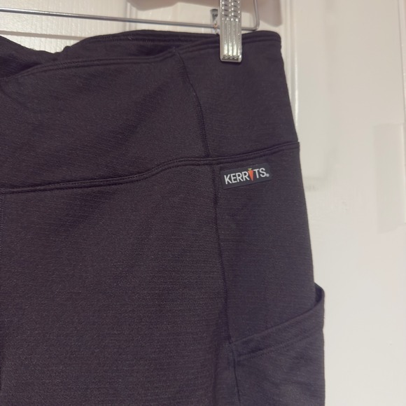 Kerrits Fleece Lite II Knee Patch Riding Tights Womens Large Black Equestrian - Picture 5 of 10